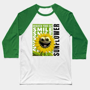 Sunflower Smile Baseball T-Shirt